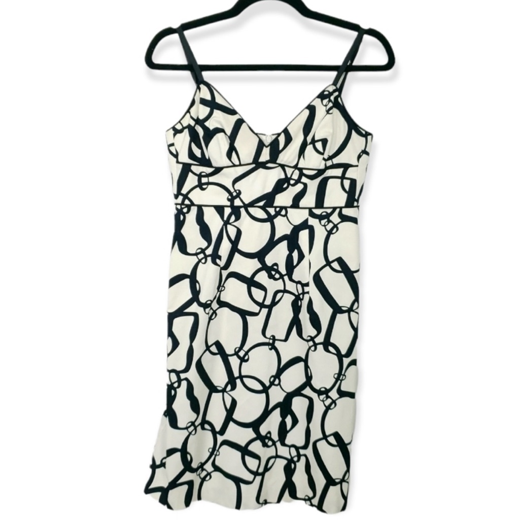 Trina Turk Abstract Chain Link Print Mini Dress Size 6